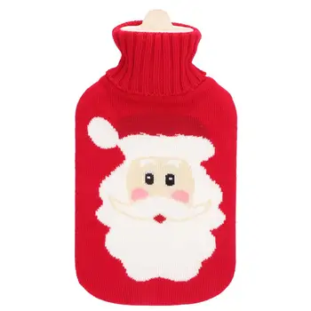 

1 Set 2000ml Christams Hot Water Bag Knitted Rubber Hot Water Bag Xmas Hand Warmer Water-Filled Warm Hand Bag Xmas Decor