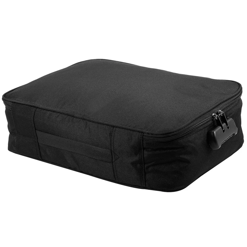 

Double Layer Password Lock File Ticket Bag Large-Capacity Document File Organizer for Family Travel for Storing Important Items-