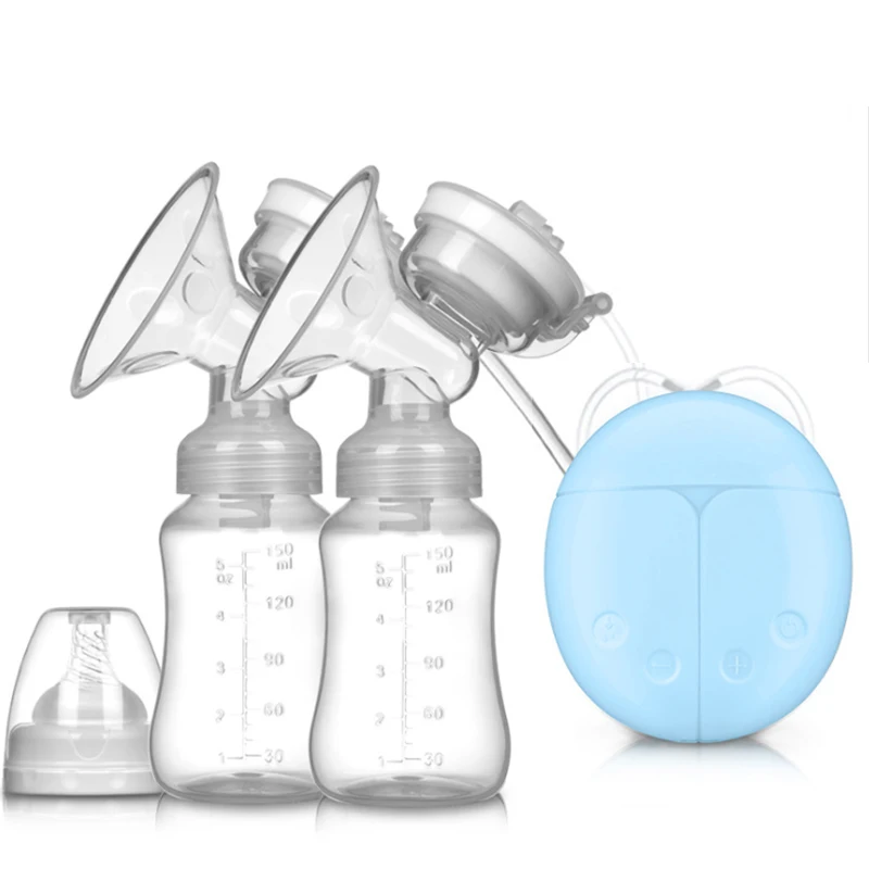 MMloveBB настоящий Bubee ручной Электрический молокоотсос с молочной бутылочкой для младенцев USB мощная грудь насосы для грудного вскармливания - Цвет: Electric Pumpp-Blue