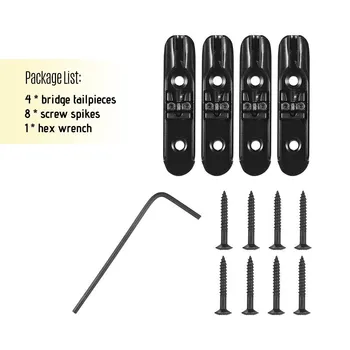 

4PCS Single String Guitar Bridge for Electric Bass Guitars Parts Replacement