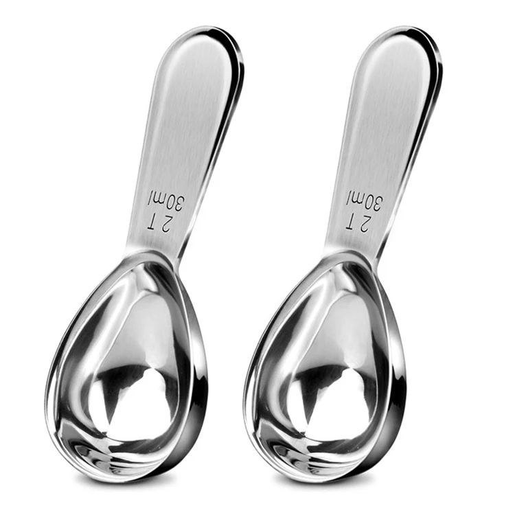 

Measuring Spoons Coffee Scoop Short Handle 304 Stainless Steel Tablespoon Measuring Spoon 2Pcs (2Tbsp-30Ml) for Baking or Coffee