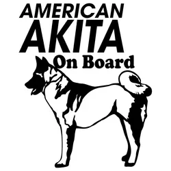 CK3116#15*18,5см наклейки на авто American Akita on board Американская акита на бортуводонепроницаемые наклейки на машину наклейка для авто автонаклейка