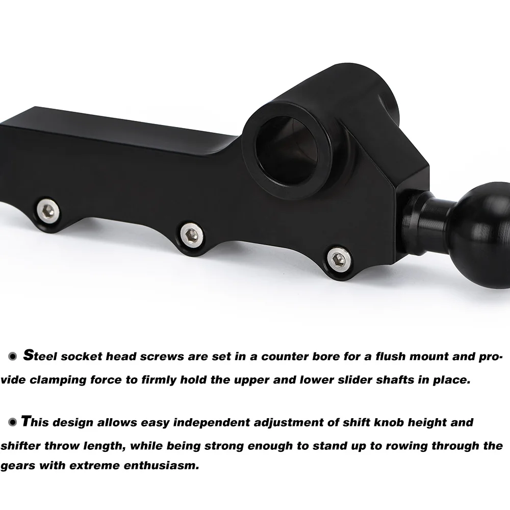 WLR-For 2008-2014 Subaru WRX Legacy Outback Legacy Forester Double Adjustable Short Throw Shifter Customizable Three Bolts