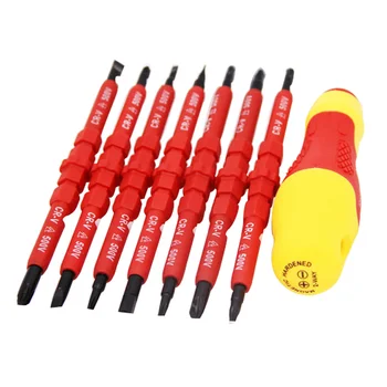 

17PCs Electrical Screwdriver Set Insulated Screwdriver Set Multi-function Phillips Slotted Electrical Household Hand Tool