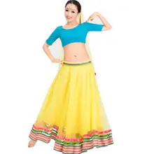 Индийская одежда для занятий танцами, ленха, комплект из трех предметов для женщин, сари, преформанс, Анна