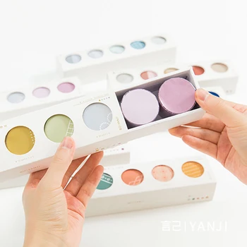 

Cute stationery simple basic color tape set Morandi color hand account primer collage diy tape kawaii school supplies