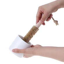 Кокосовая Пальмовая чашка щетка горшок щетка стеклянная очистка от загрязнения щетка с длинной ручкой бутылка щетка антипригарная сковорода высокое качество