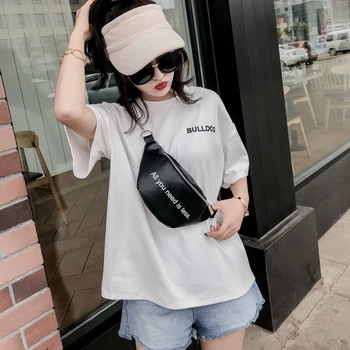 

Waist Pack Black White Women Mini Messenger Bag PU Leather Girls Casual Shoulder Bags Female Small Waist Bag Bolso Cintura Mujer