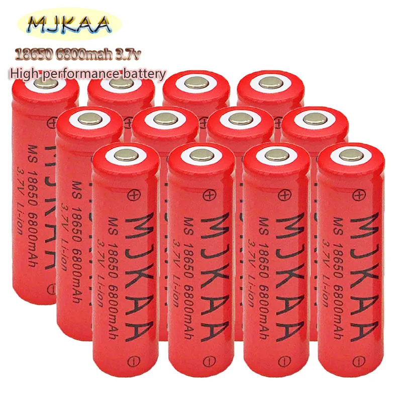 12 шт 6800mah 18650 перезаряжаемая батарея 3,7 v литий-ионные аккумуляторы для фонарика, фара, фонарь для езды