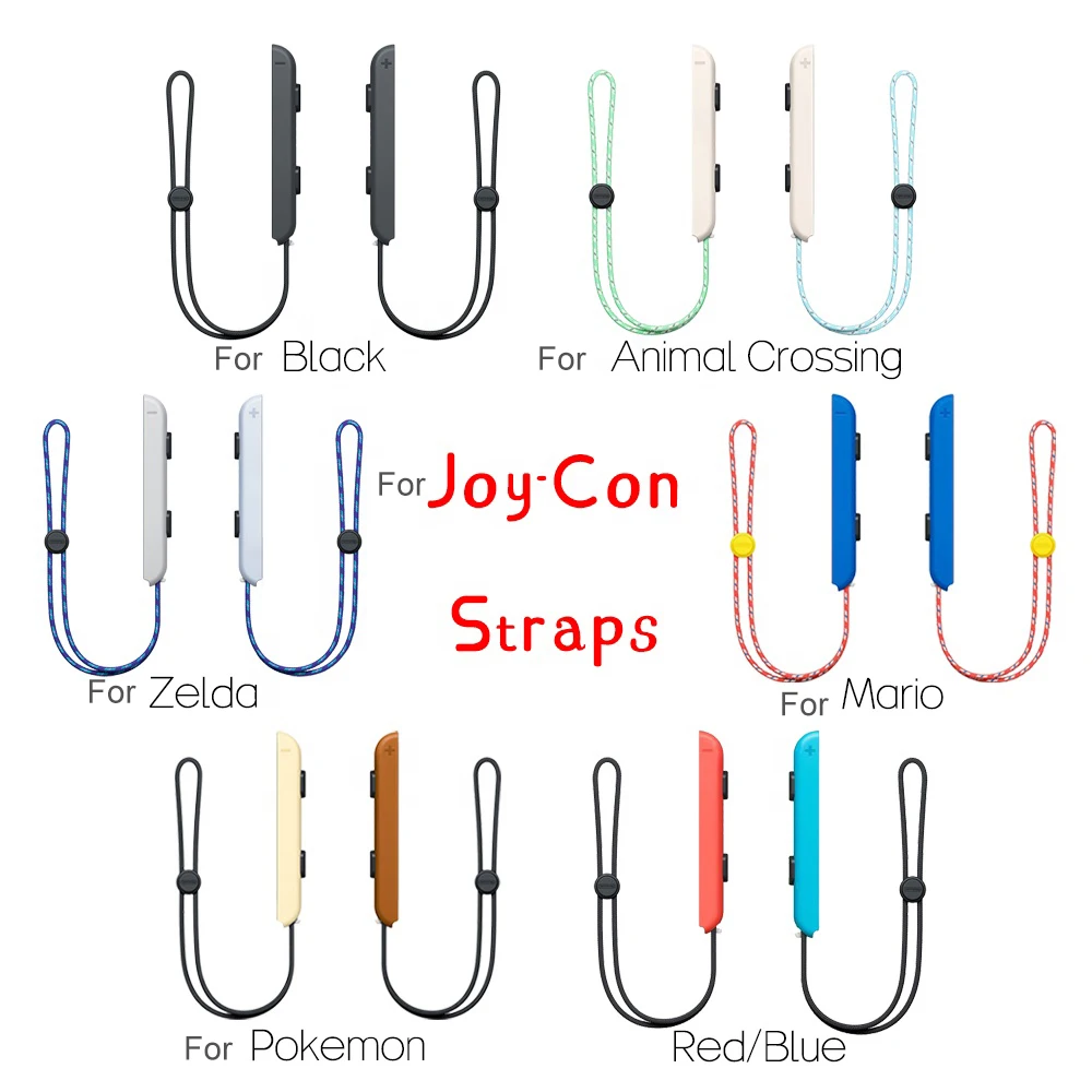 Sinistra Destra Maniglia Mano Cinturino Corda Cordino Controller Joycon Cinturino Da Polso Polsino Per Interruttore Joy Con Animal Cross