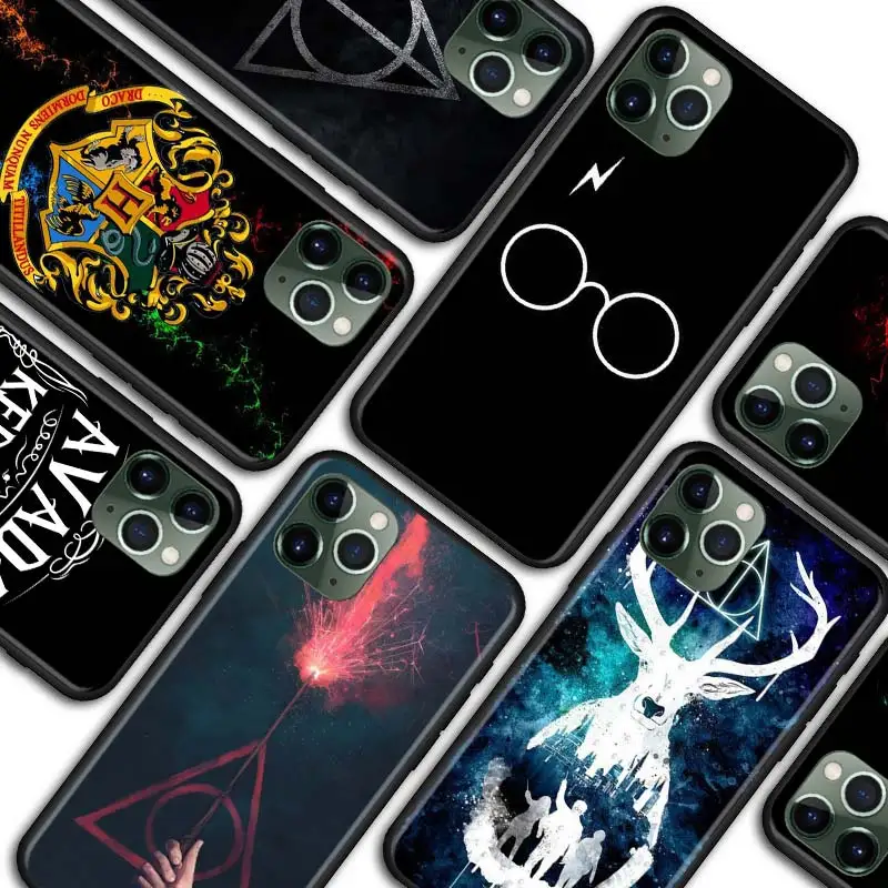 Чехол для телефона iPhone 11 Pro 7 8 SE 2020 X XR XS MAX Max 12 6 6s Plus чехол Potter Love всегда черные