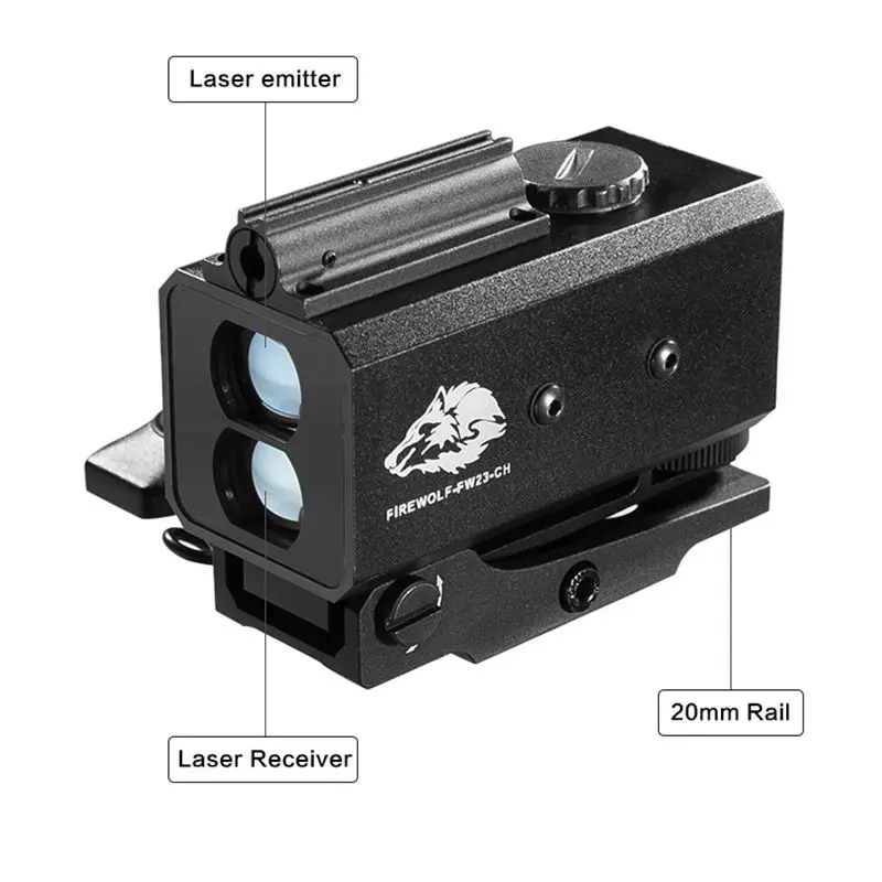 Mini Laser Infrared Riflescope Rangefinder for Hunting Shooting Distance Angle Speed Measurer Tactical Riflescope Mounted