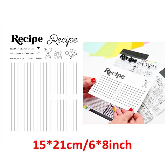 Clear Silicone Stamps Alphabets Words Script Thinking of You Baking Recipe DIY Craft Paper Scrapbooking Making Template 2021 New 4