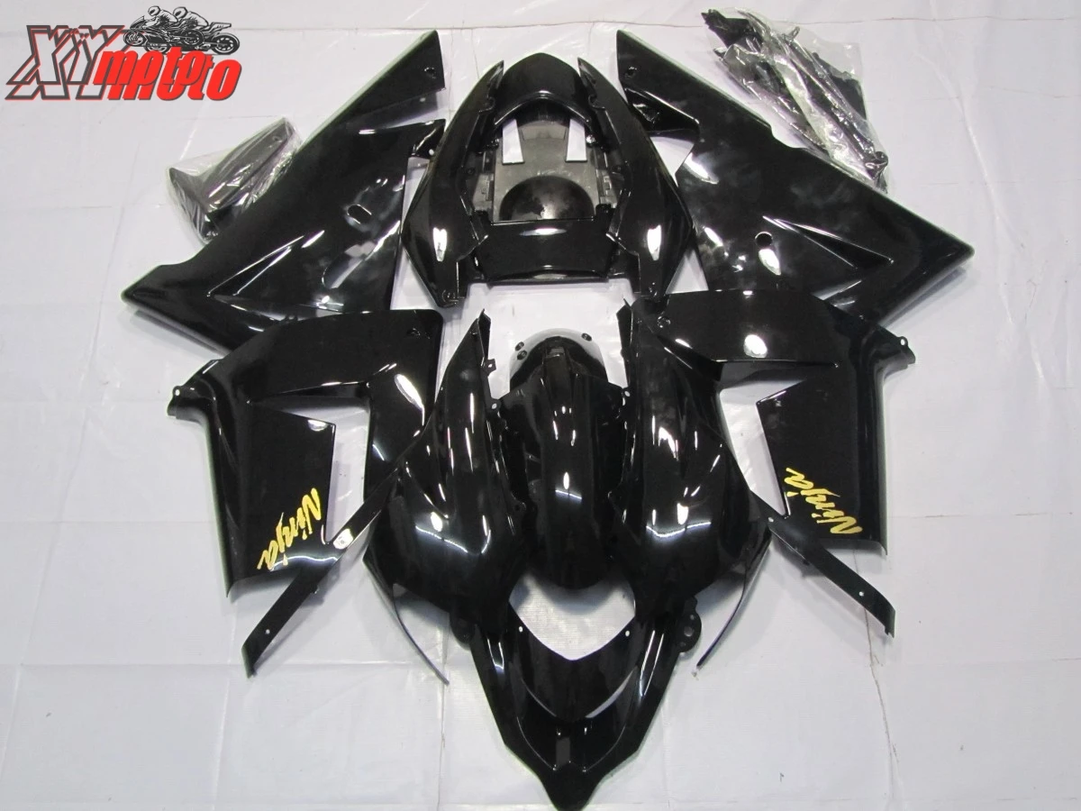 

Motorcycle ABS Fairing Kit For Kawasaki ZX10R 2004-2005 Injection molding Full Fairings ZX-10R 04-05 Gloss Black Bodyworks
