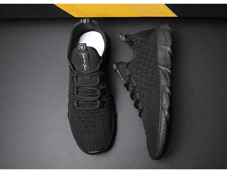 [Long] Fly Woven MEN'S SHOES Breathable yu lin wang Surface Trendy Shoes Blade End Sports Footwear Running Shoes Men's