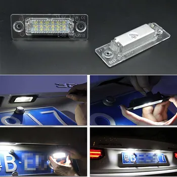 

2pcs Replacement Parts Easy Install Number Led Super Bright Universal Car Accessories Styling 12V 2W Rear License Plate Light