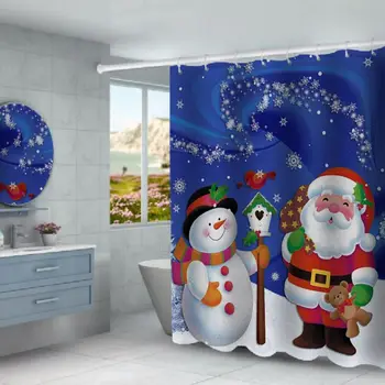 

Shower Curtain Snowman Christmas Tree Shower Curtain Shower Curtain 9 Colours Bathing For Home Decoration