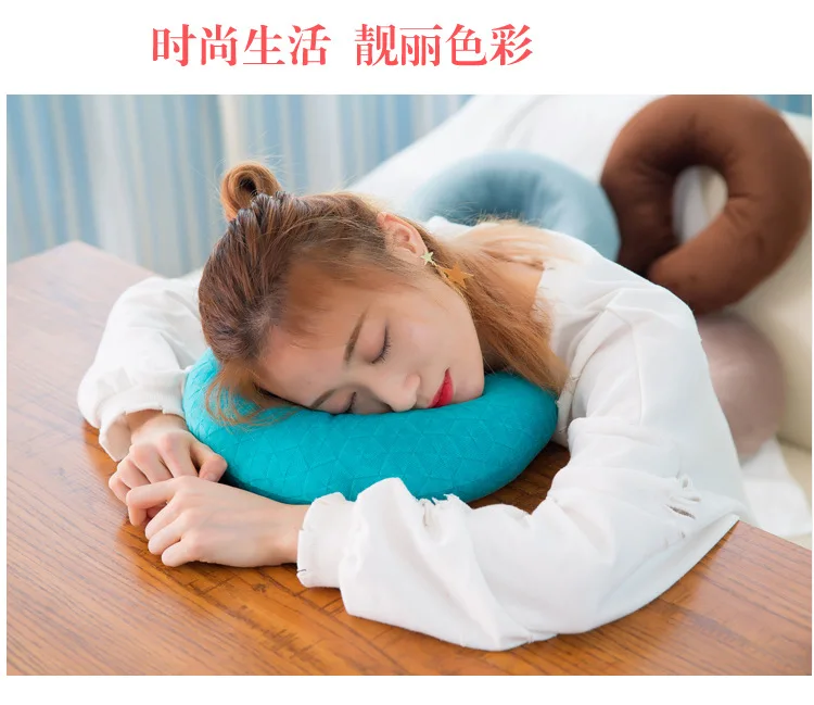 Мультяшная U-SHAPE подушка, подушка для поддержки шеи, экологически чистая Подушка для сна, Офисная Автомобильная подушка, поясничная подушка