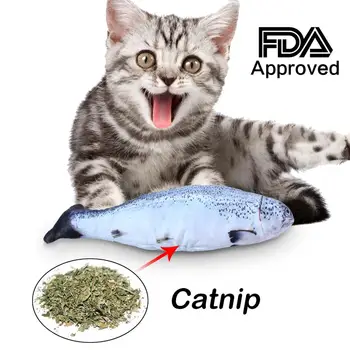 

30sets of 120pcs Catnip Toys Set Simulation Fish Shape Doll Interactive Pets Toy Chew Bite Supplies for Cat Kitty Kitten