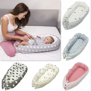 

Baby Bumper Baby Nest Bed Crib Portable Removable And Washable Crib Travel Bed For Children Infant Kids Cotton Cradle