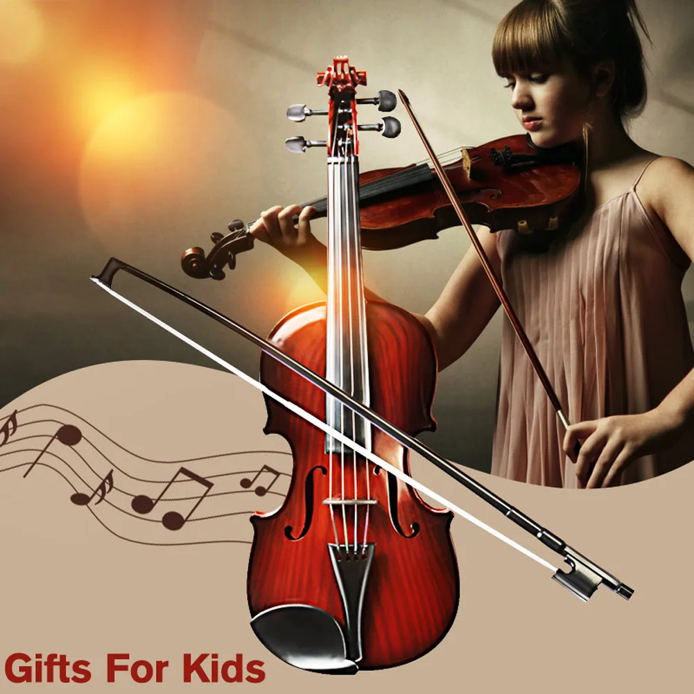

Simulation Violin Musical Toy Bow Beginner Kids Instrument Practice Color Random PUO88