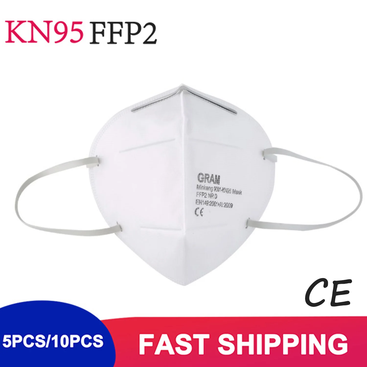 

5/10pcs FFP2 N95 Mask CE Certificate Anti Infection 5 Layers Anti PM2.5 Safety Dust Mask Face Masks Mouth Cover 95% Filtration