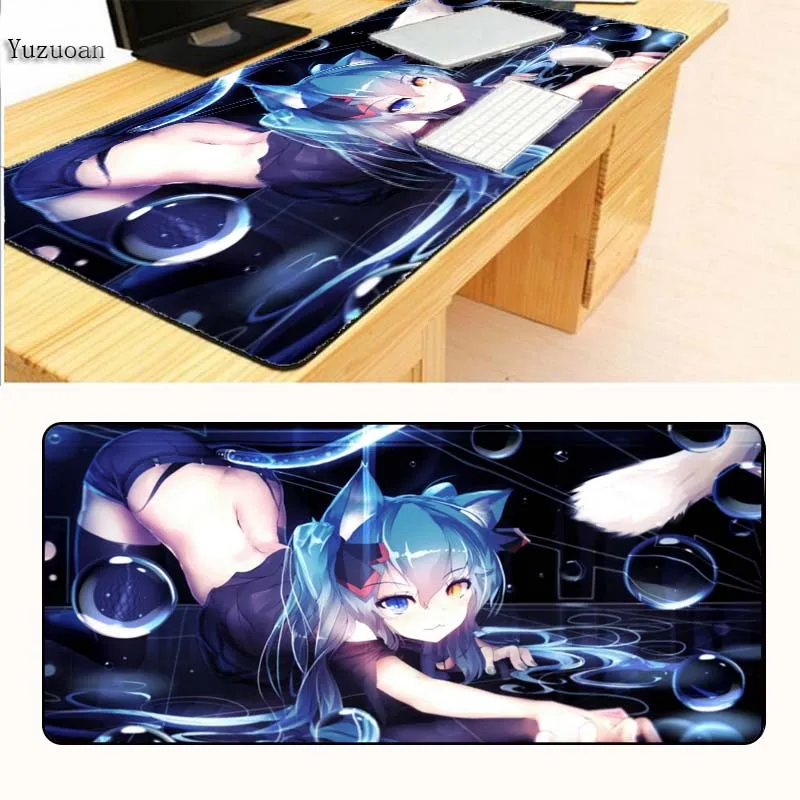 Yuzuoan Hatsune Miku сексуальный коврик для мыши компьютерный игровой геймерская