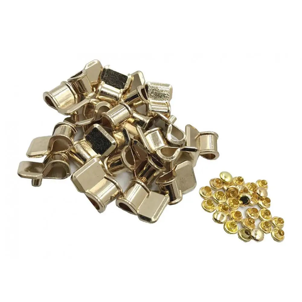 20Pcs Bronze Shoelace Rivet Buckles Hook Eyelet for Hiking Climbing Boots 