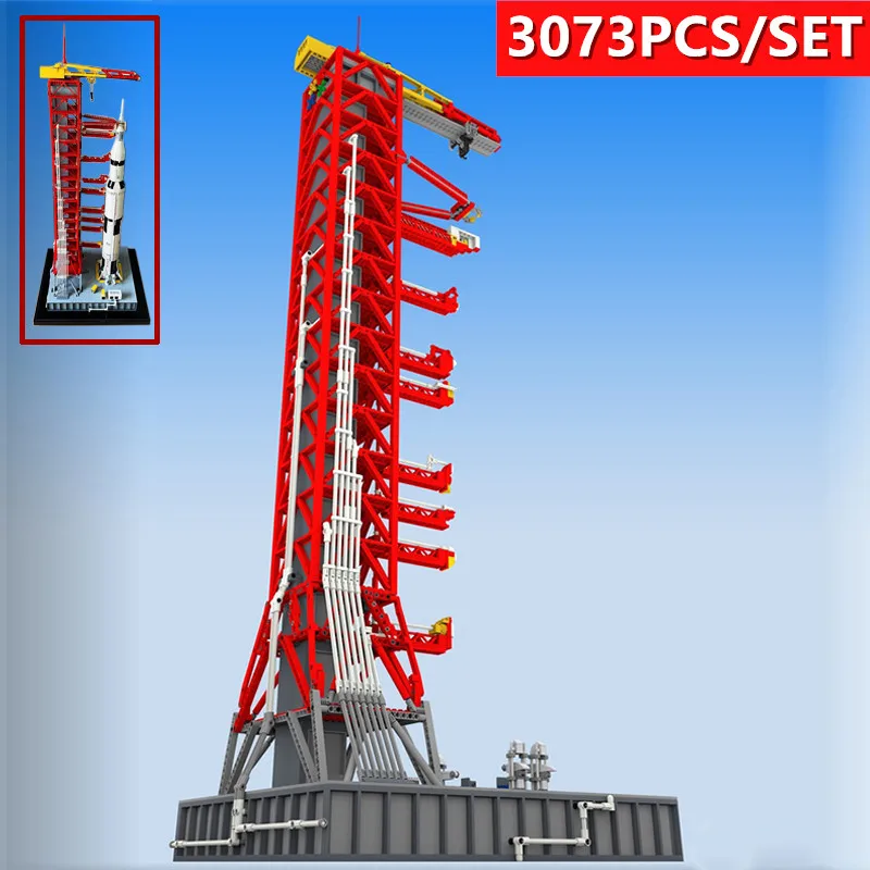 

New Moc Building Blocks Toys Apollo Saturn No. 5 Launch Pad Building Kit Block Brick Use and 21309 <Only the launch pad>