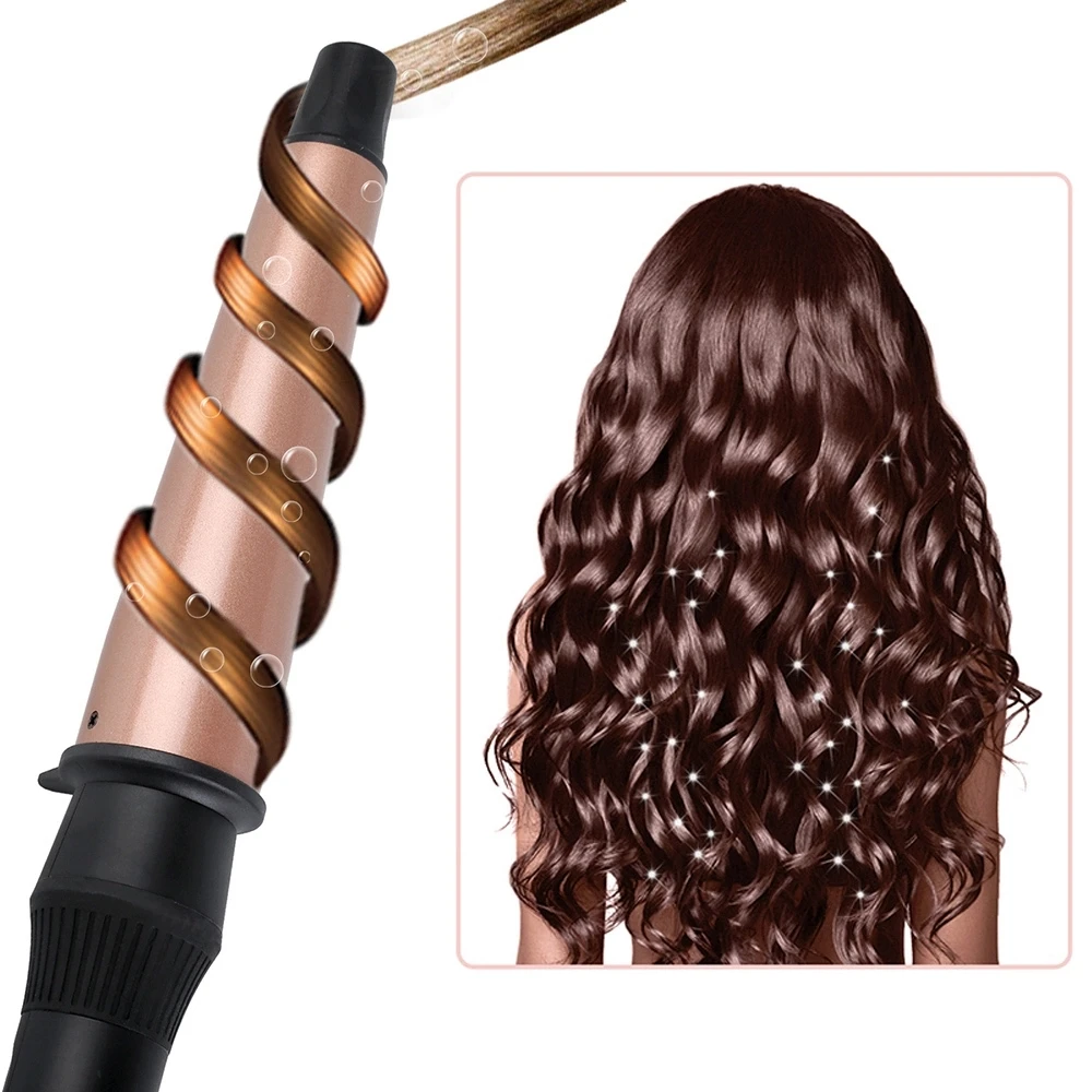 

Professional Hair Curler Cone Hair Curling iron Ceramic surface Hair Waver Anti-scalding Flat Irons Ceramic Styling Tools