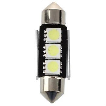 

10X 36mm CANBUS Error Free 3 LED 5050 SMD 6418 C5W License Plate e Light Bulb