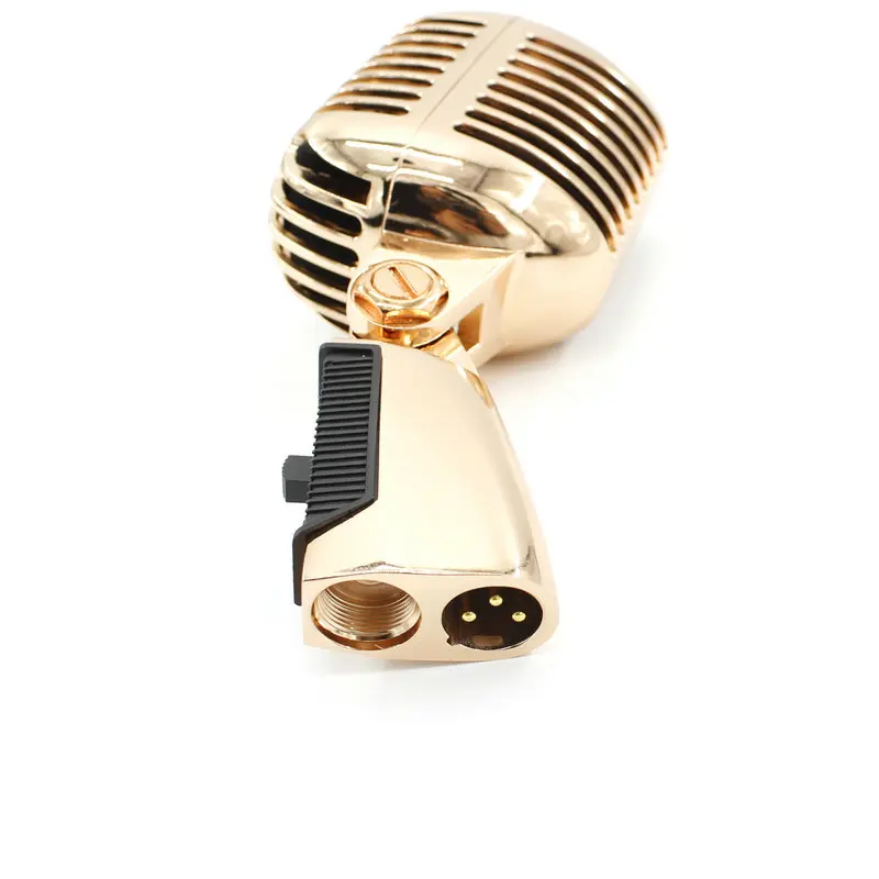 Deluxe Metal Professional Microfono Vocal Dynamic Retro Vintage Microphone For PC Karaoke Mixer Audio Studio Video KTV Sing DJ
