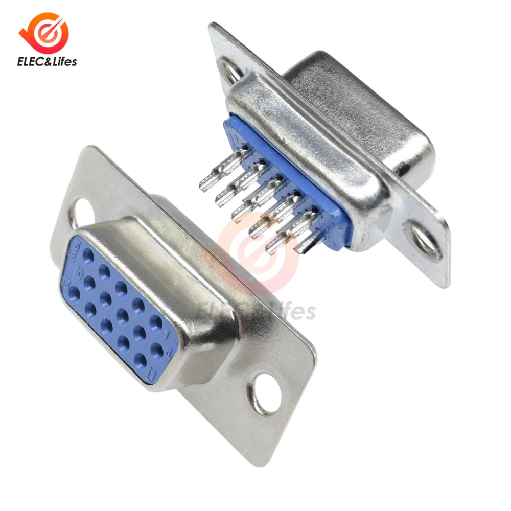 5 шт. D-SUB DB15 15 Pin женский мужской VGA адаптер гнездового соединителя 3 ряда припоя Тип Мужской Женский Разъем конвертер 5 шт. D-SUB DB15 15 Pin женский мужской VGA адаптер гнездового соединителя 3 ряда припоя Тип Мужской Женский Разъем конвертер