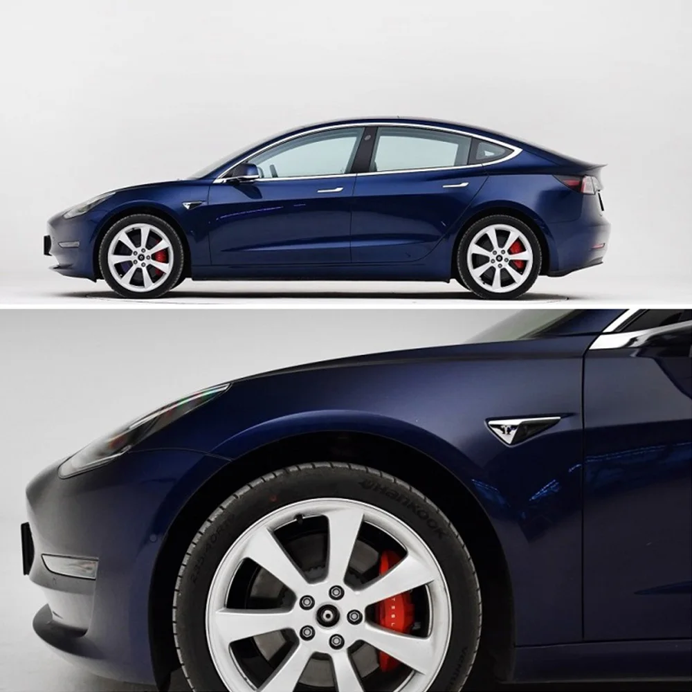 Автомобильная боковая камера накладка Тесла логотип наклейка для Tesla модель 3 углеродного волокна зерна украшения автомобиля Стайлинг