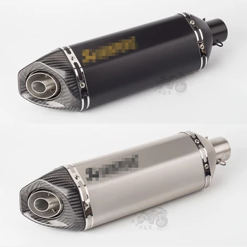 

51mm Motorcycle carbon fiber modified exhaust pipe muffler Moto large hexagon exhaust pipe for SV650 DUKE690 Z900 CBR500R