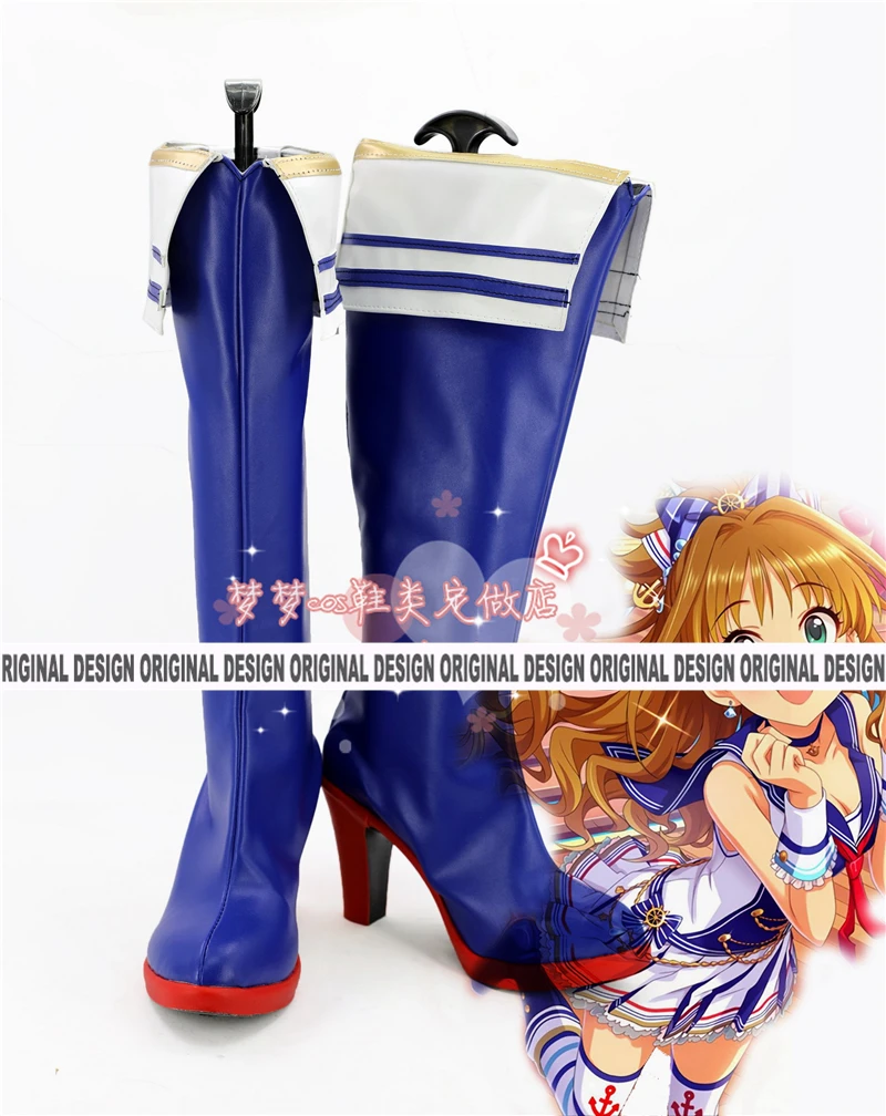 Костюм персонажей аниме «идолм Золушки» для девочек Rin Shibuya Mio Honda Riina Tada Shiki; обувь для костюмированной вечеринки - Цвет: Бежевый
