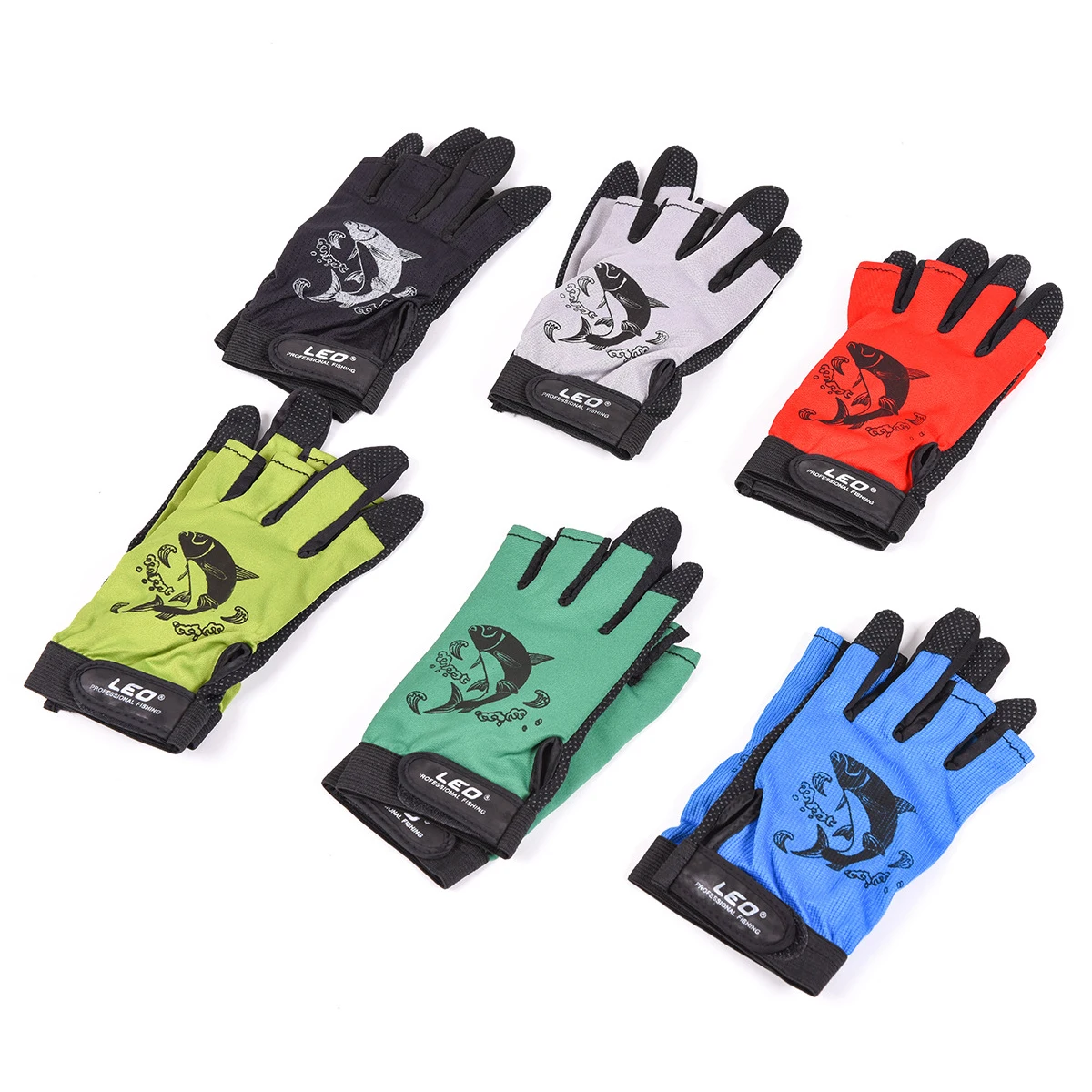 Fishing Gloves Anti-slip Quick-drying Three Finger Cut Thin Style Outdoor For Summer fingerless gloves,fishing gloves
