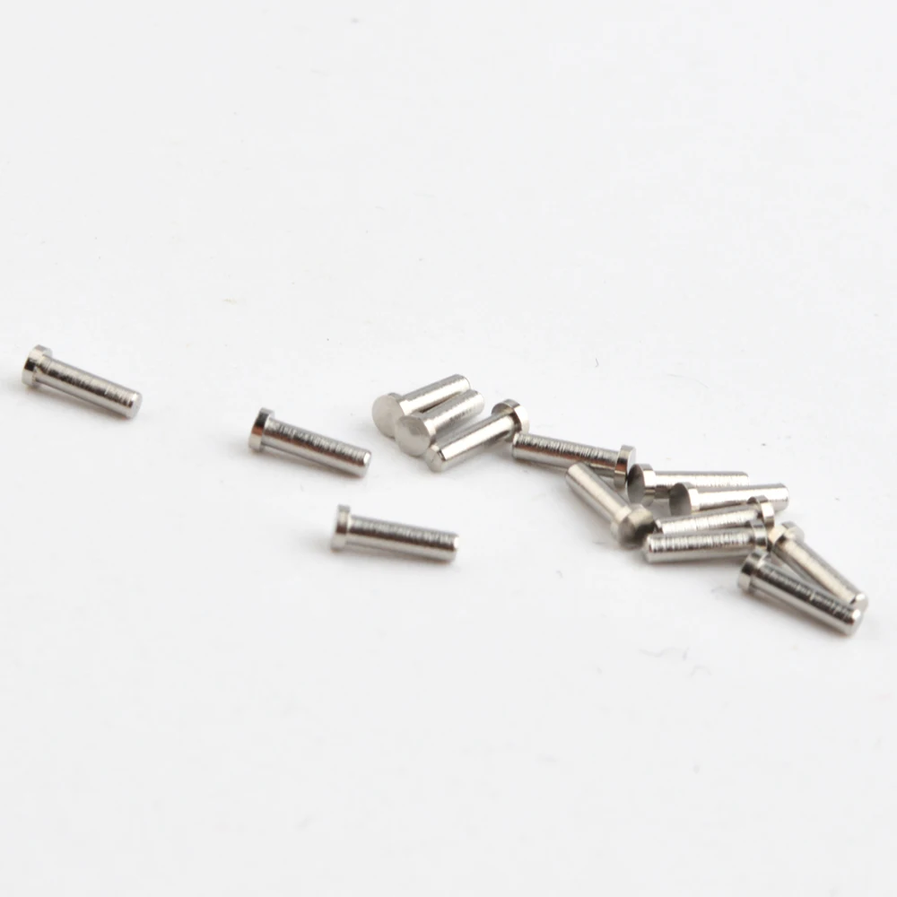 200pcs 안경 단일 리벳 안경알 경첩 또는 사원에 대 한 단일 금속 핀 1.18mm 직경 7.5mm 6.0mm 길이