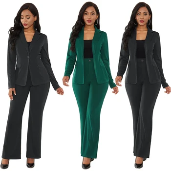 

Women 2 Piece Set Work Pant Suits OL Business Interview Suit Set Uniform Blazer Pencil Pant Office Lady Suit Autumn Spring