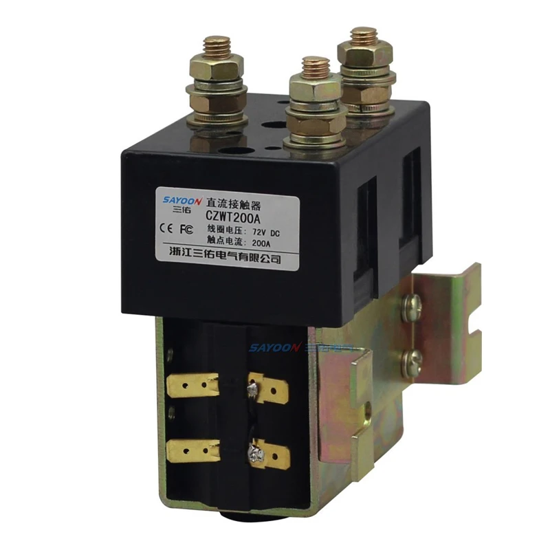 Реле контактора постоянного тока CZWT200A ZJWT200A DC182 12 В 24 36 48 60 для электродвигателя