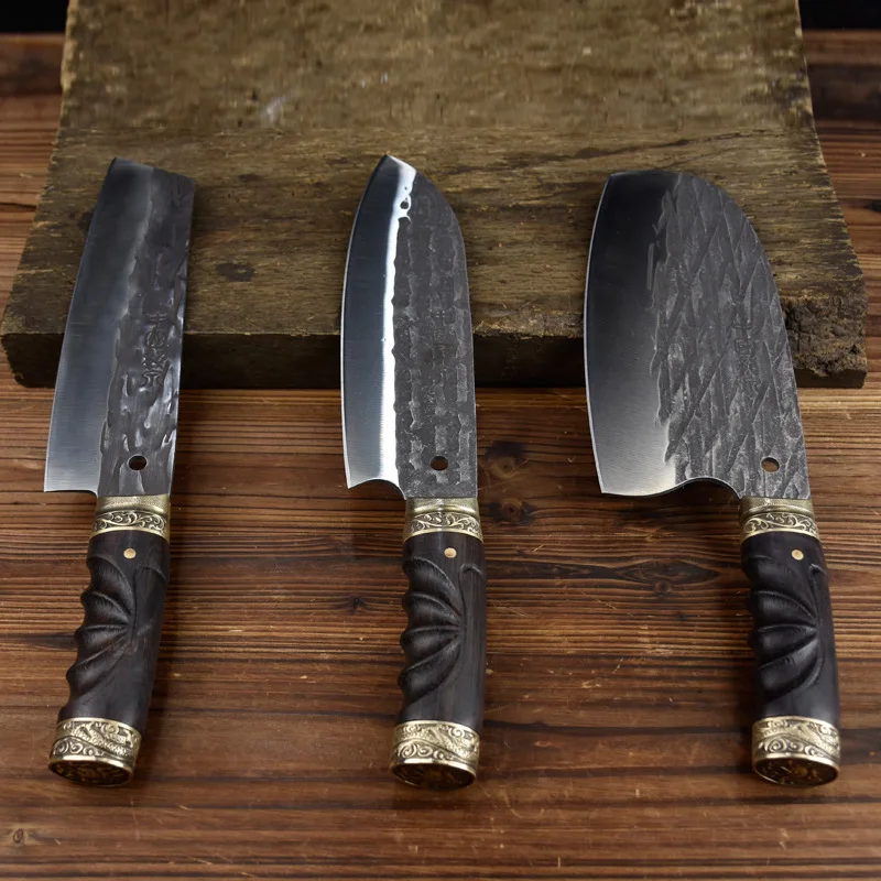 

Handmade Chinese Chef Knife Kitchen Santoku Meat Cleaver Vegetable Cutter Fixed blade Vegetable Chopper Cooking Tools