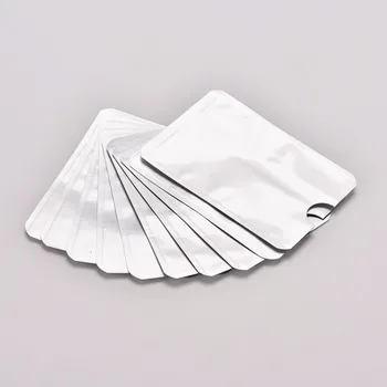 

10pcs/lot Silver Gray Aluminum Foil Anti Degaussing ID Credit Card Holder Business Card Case Skin Sleeves