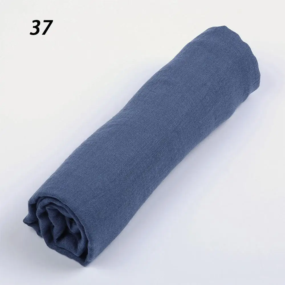 37 Blue Gray Sparsil женские летние мягкие TR хлопковые шарфы Ретро кисточки сплошной цвет 180x90 шали женские тонкие палантины хиджаб пляжный праздничный шарф - Цвет: 37 Blue Gray