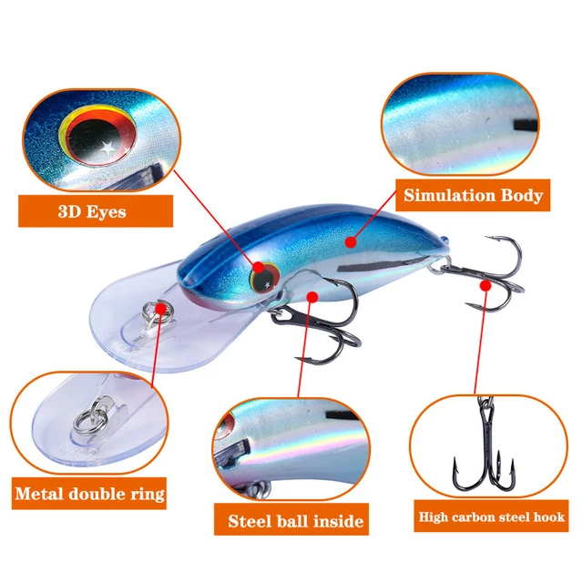 Fishing Lure Wobbler Crank, Floating Hard Wobblers