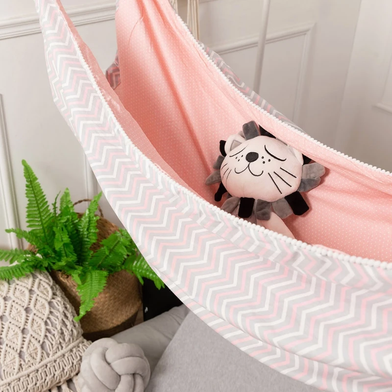Children Hammock Swing Kids Cotton Cloth Bag Chair Baby Room Home Decor Indoor Outdoor Hanging Basket 2