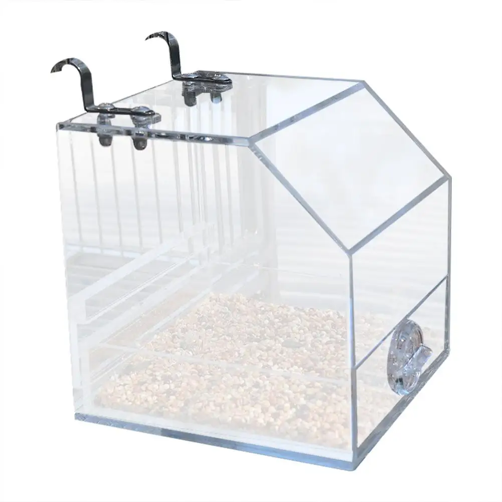 Portable Bird Feeder Seed Catcher Tray Feeders Suspending Birds Food