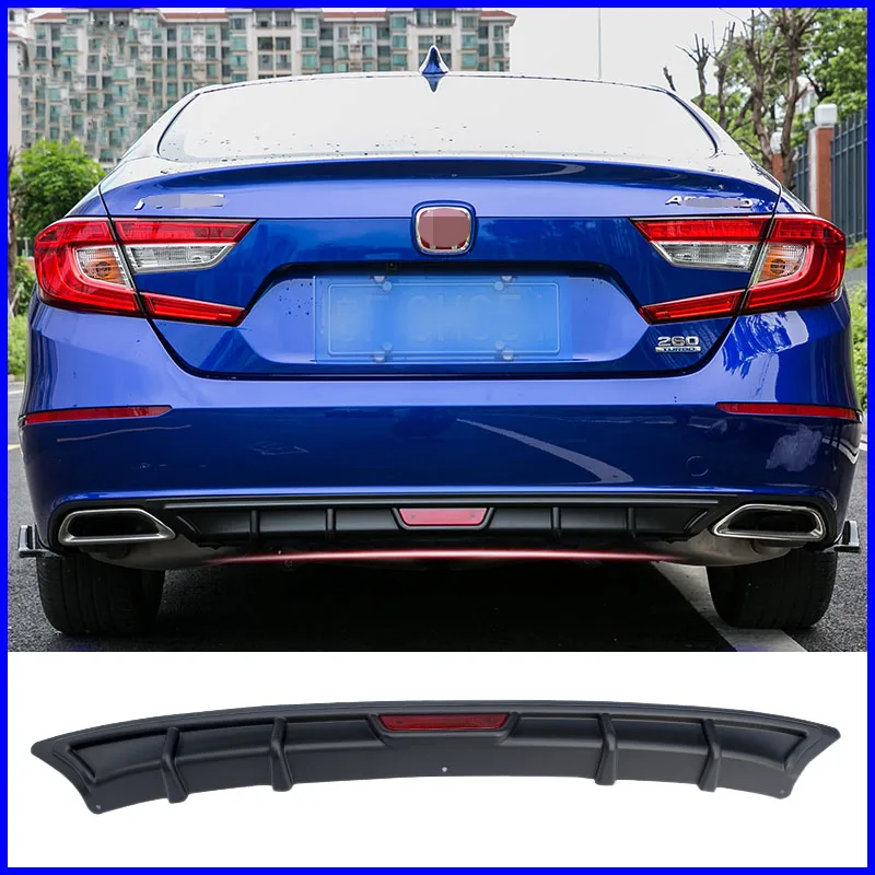 

Car Styling Accessories ABS Rear Bumper Chin Cover Lip Diffuser Spoiler Wing For Honda Accord sedan 4DR 2018-2019