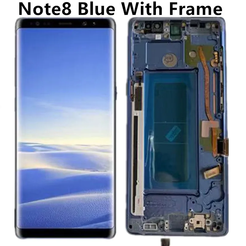 6,3 ''Супер AMOLED lcd с рамкой для SAMSUNG GALAXY Note 8 Note8 дисплей кодирующий преобразователь сенсорного экрана в сборе