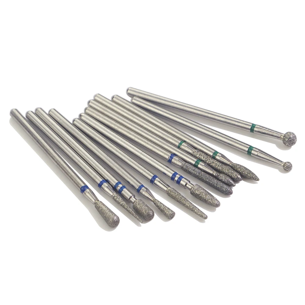 Rotery-Juego de brocas de diamante para manicura, fresas de diamante para pedicura eléctrica, accesorios de herramientas, 3 uds.