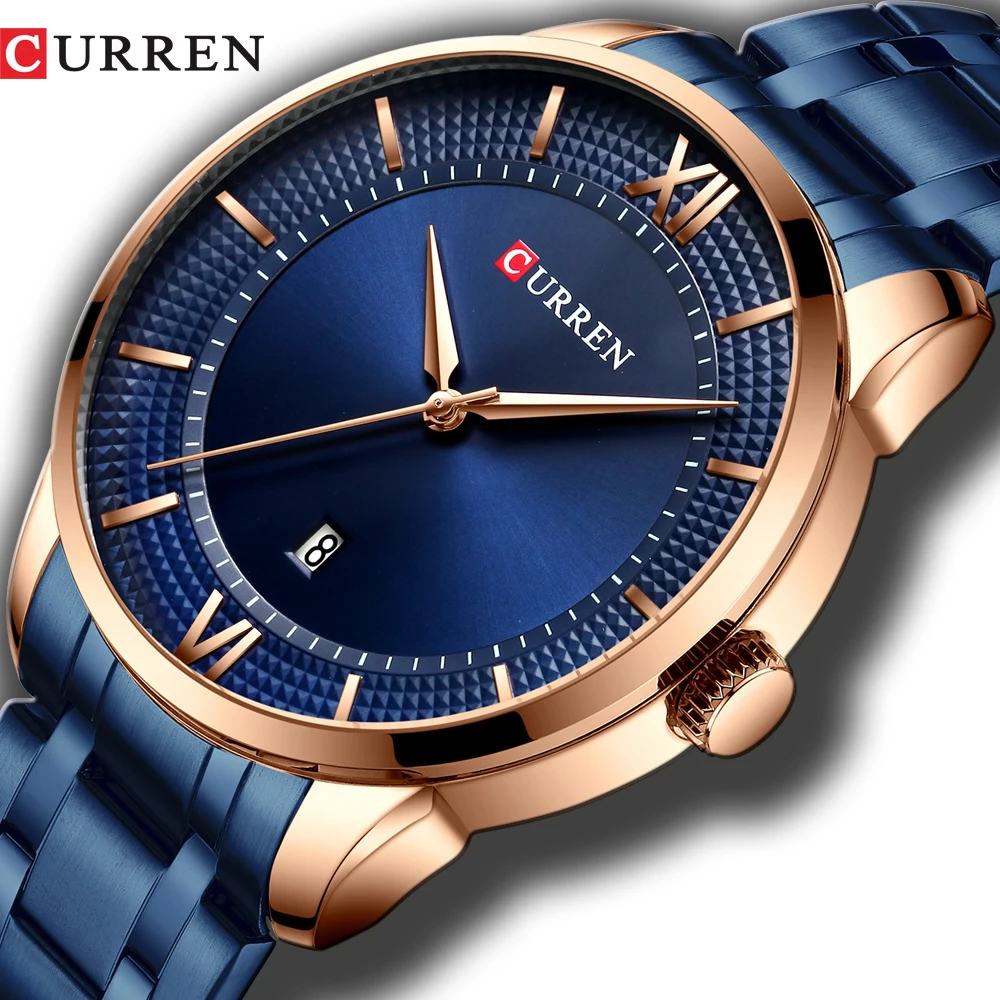 

CURREN Luxury Brand Business Quartz Watches Men Clock Stainless Steel Fashion Wristwatches Men Designers Watch Relogio Masculino